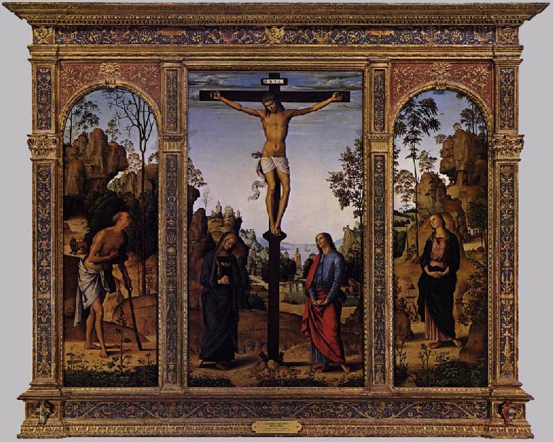 PERUGINO, Pietro The Galitzin Triptych af Sweden oil painting art